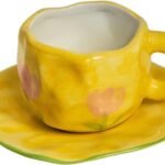 Cups Ceramic Mug Ceramic Cute Flower Cup and Saucer Cup Tea Cup Dish Set Mug Hand Painted fee Mugs