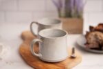 Glazed Coffee Mugs, Ceramic, Microwave & Dishwasher Safe, 13 oz, Java/Slate Circled, Set of 2 - Image 2