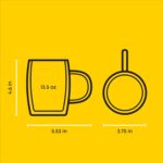 Double Wall Glasses 13.5-Ounce Insulated Mugs Double Walled Glass Cups For Coffee Tea Set of 2 - Image 2