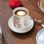 11 oz Ceramic Coffee Mugs Set of 4, Porcelain Coffee Cups with Handle for Tea, Latte, Cocoa, Cappuccino, Milk, Dishwasher&Microwave Safe, Plant Patterns - Image 2