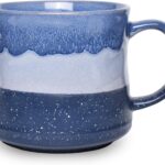 Large Ceramic Coffee Mug, Big Tea Cup for Office and Home, 21 Oz, Dishwasher and Microwave Safe, 1 PCS… (Blue)