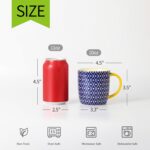 Porcelain 10 oz Coffee Mugs Set of 6 with Handle, Coffee Cups Ceramic for Cappuccino Latte Cocoa Milk Tea, Dishwasher Microwave Safe, Assorted Colors - Image 2