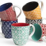 Coffee Mugs Set of 6, 19 oz Large Porcelain Mug, Ceramic Tea Cups with Handle for Men Women, Mug Gift Set, Housewarming Wedding Gift