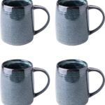 Large Coffee Mugs Set of 4, 18oz Handmade Ceramic Coffee Mugs Set with Gradient color for Latte/Tea/Beer/Hot Cocoa, Dishwasher & Microwave Safe,