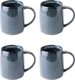 Large Coffee Mugs Set of 4, 18oz Handmade Ceramic Coffee Mugs Set with Gradient color for Latte/Tea/Beer/Hot Cocoa, Dishwasher & Microwave Safe,