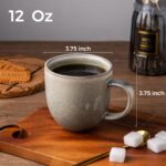 12oz Coffee Mugs, Ceramic Coffee Mugs set of 6 for Man, Woman, Dad, Mom, Modern Coffee Mugs with handle for Latte/Cappuccino/Milk/Cocoa. Dishwasher&Microwave Safe, Reactive Glaze - Image 2