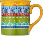 Mugs Set of 4 – 16 oz Colorful Ceramic Coffee Cups with Bold Multicolor Patterns, Microwave & Dishwasher Safe, Kitchen Drinkware for Tea, Cocoa & More - Image 2
