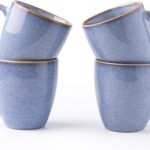 Ceramic Coffee Mugs Set of 4, 12oz Stoneware Coffee Mugs Set For Dad Mom Women MEN, Light Weight Ceramic Coffee Cups for Latte/Tea/Beer/Hot Cocoa, Dishwasher & Microwave Safe