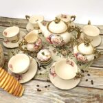 15 Pieces Porcelain Tea Set, Floral Vintage Coffee Set, Wedding Tea Service for Adult, Big Tea Cup - Image 2